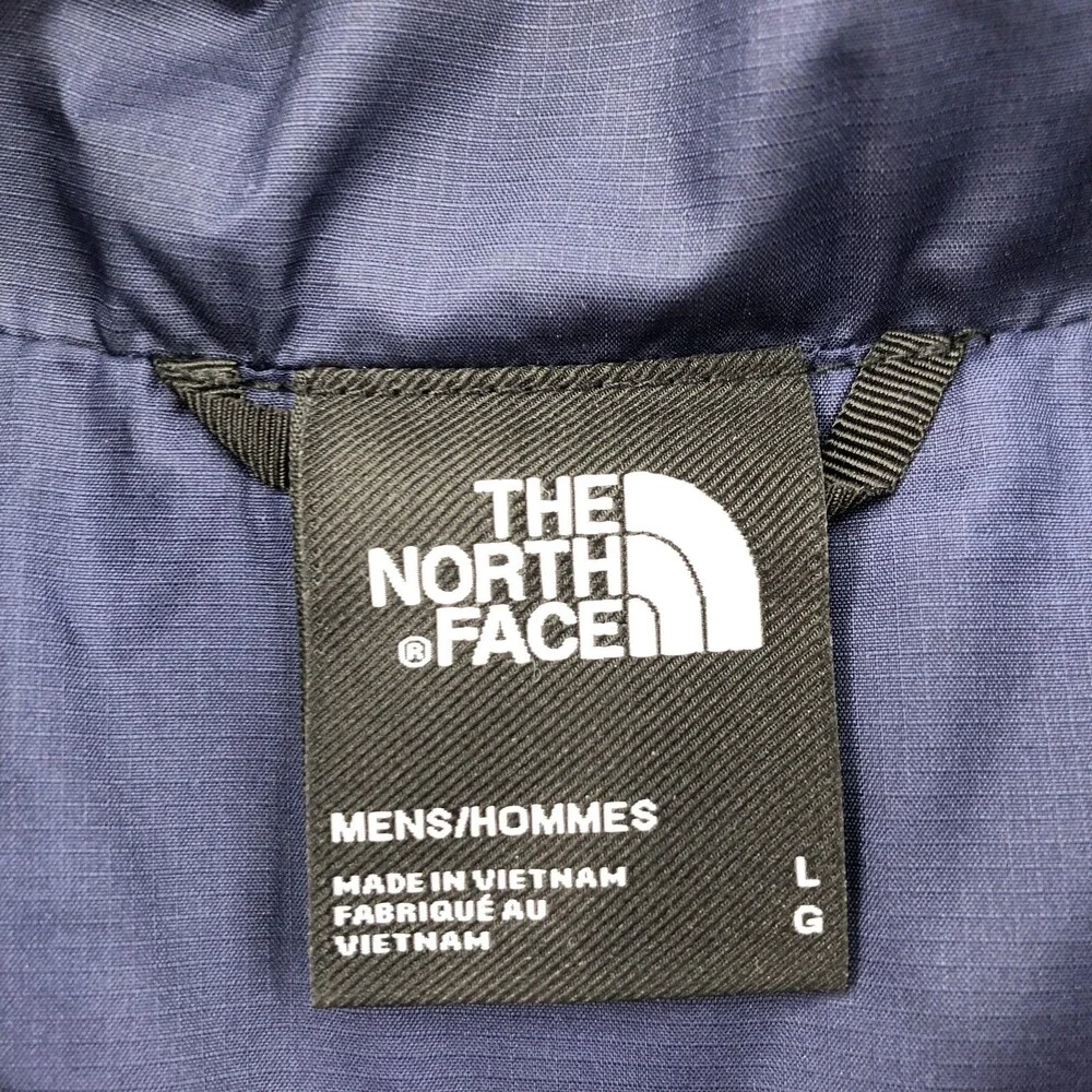 The North Face Jacket Mens Large Blue Puffer Full Zip Insulated Outdoor Warm